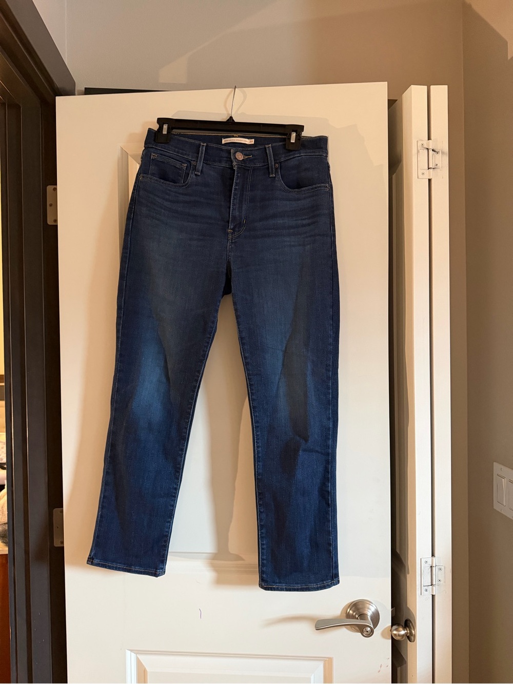Levi Dark Blue Women's Stretch Shaping Mid-Rise Jeans